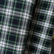 Sevenberry: Green, Very Dark Navy, Yellow, White Classic Plaid Twill- Lightweight Cotton- 57” Wide- SB-13110D17-29