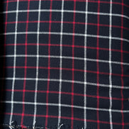 Sevenberry: Red, Very Dark Navy, White Classic Plaid Twill- Lightweight Cotton- 57” Wide- SB-13110D18-9