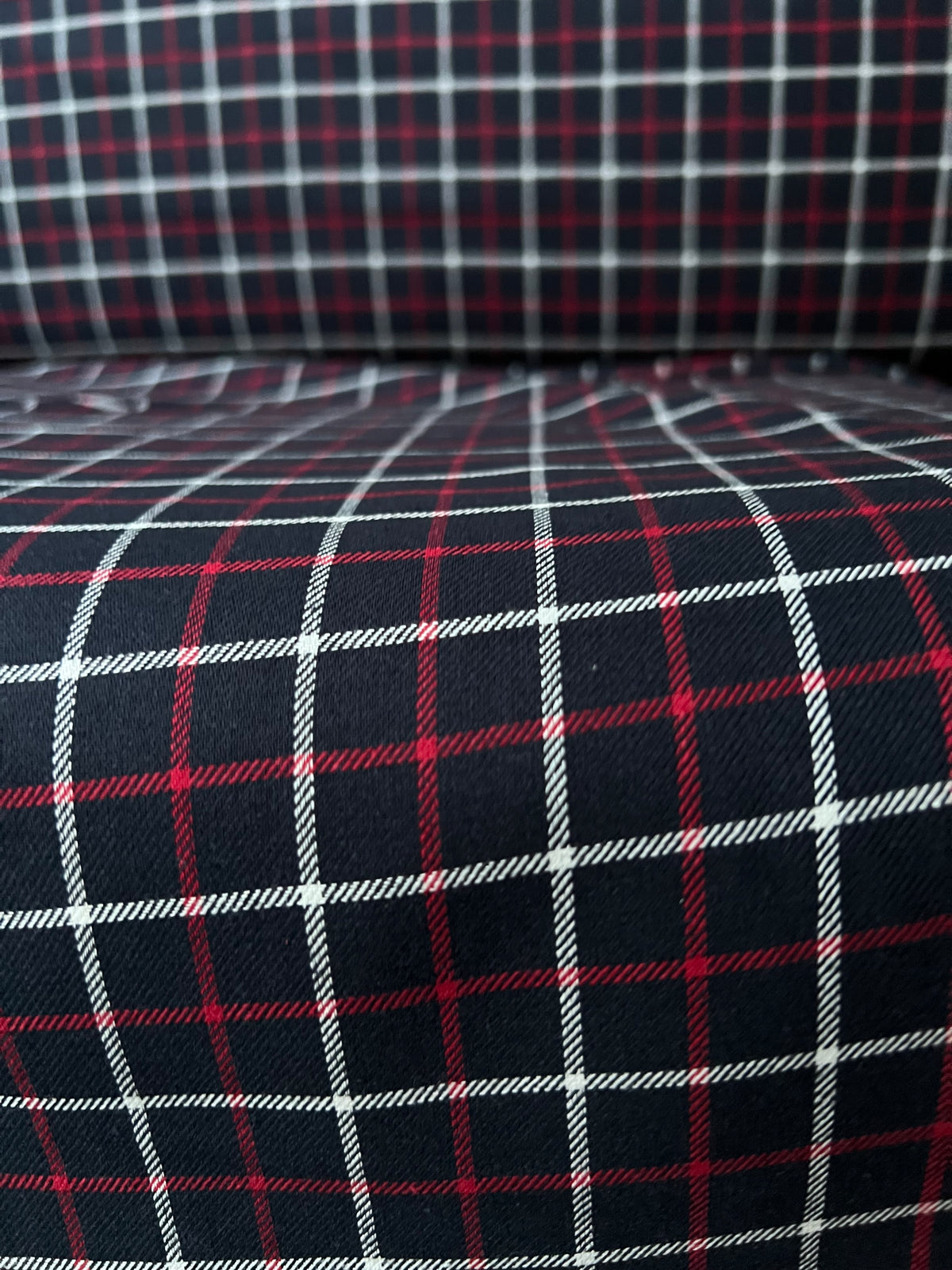 Sevenberry: Red, Very Dark Navy, White Classic Plaid Twill- Lightweight Cotton- 57” Wide- SB-13110D18-9