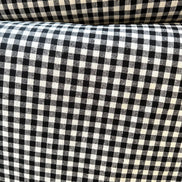 Essex Yarn Dyed Classic Wovens- Linen- Cotton Blend- Black- Gingham- 43” Wide