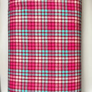 Mammoth Junior Flannel- “AZALEA”- Hot Pink, Light Purple, Aqua- Cotton- 44” Wide