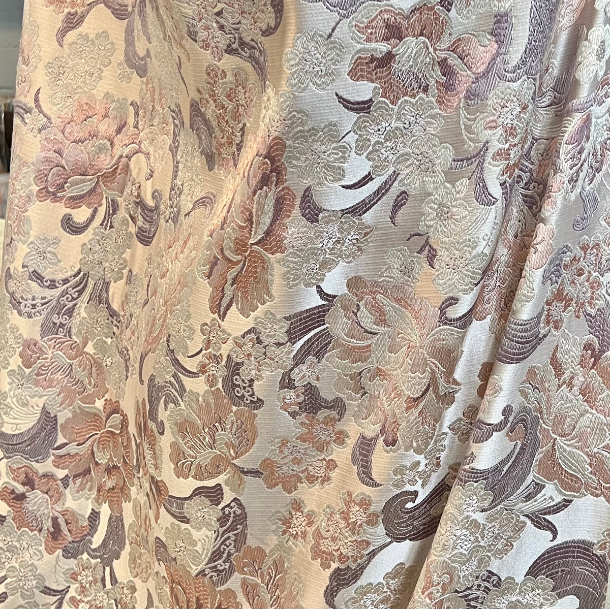 Lilac, Pink, White Floral Brocade- 56