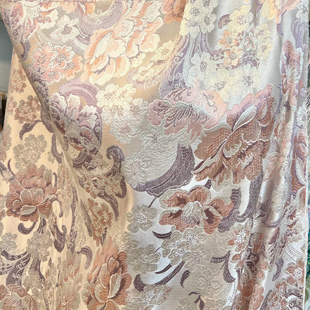 Lilac, Pink, White Floral Brocade- 56" (1716)
