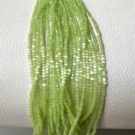 Satin Light Green 2 Cut Beads- 11* (2191)