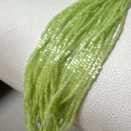 Satin Light Green 2 Cut Beads- 11* (2191)
