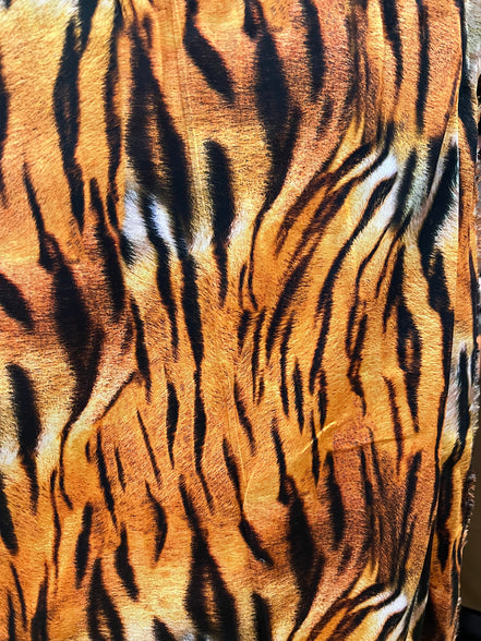 Tiger Print- “Animal Kingdom Wide Sateen”- Cotton Fabric- 108” Wide