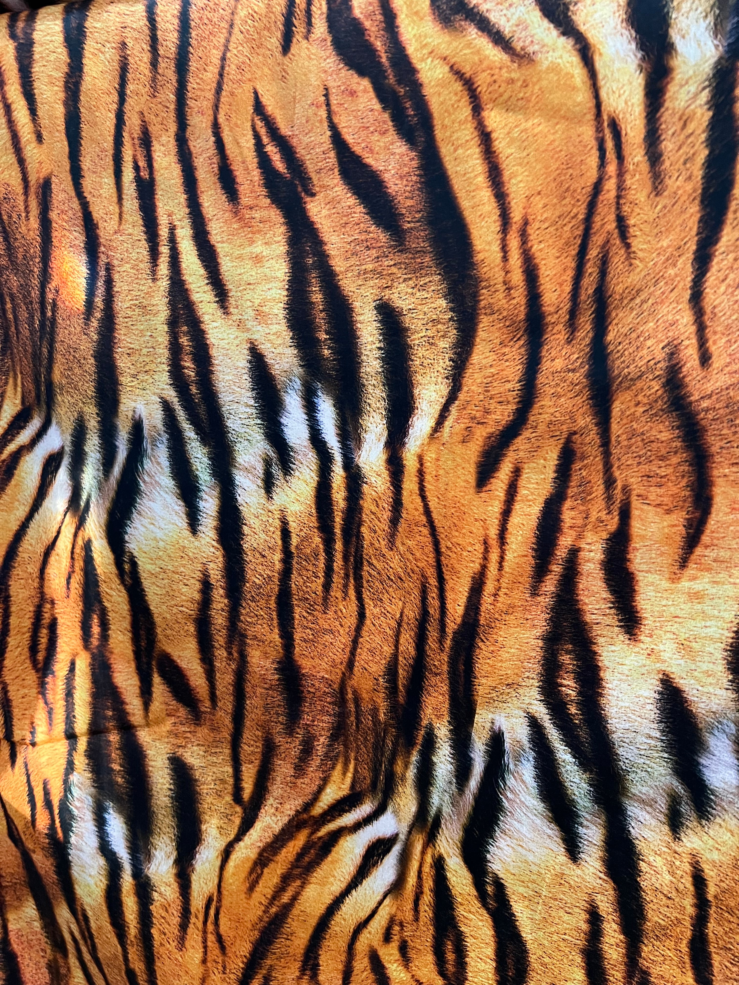 Tiger Print- “Animal Kingdom Wide Sateen”- Cotton Fabric- 108” Wide