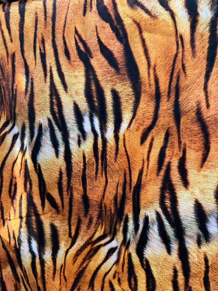 Tiger Print- “Animal Kingdom Wide Sateen”- Cotton Fabric- 108” Wide