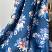 Optic Floral (B)- Blue- Liberty Tana Lawn