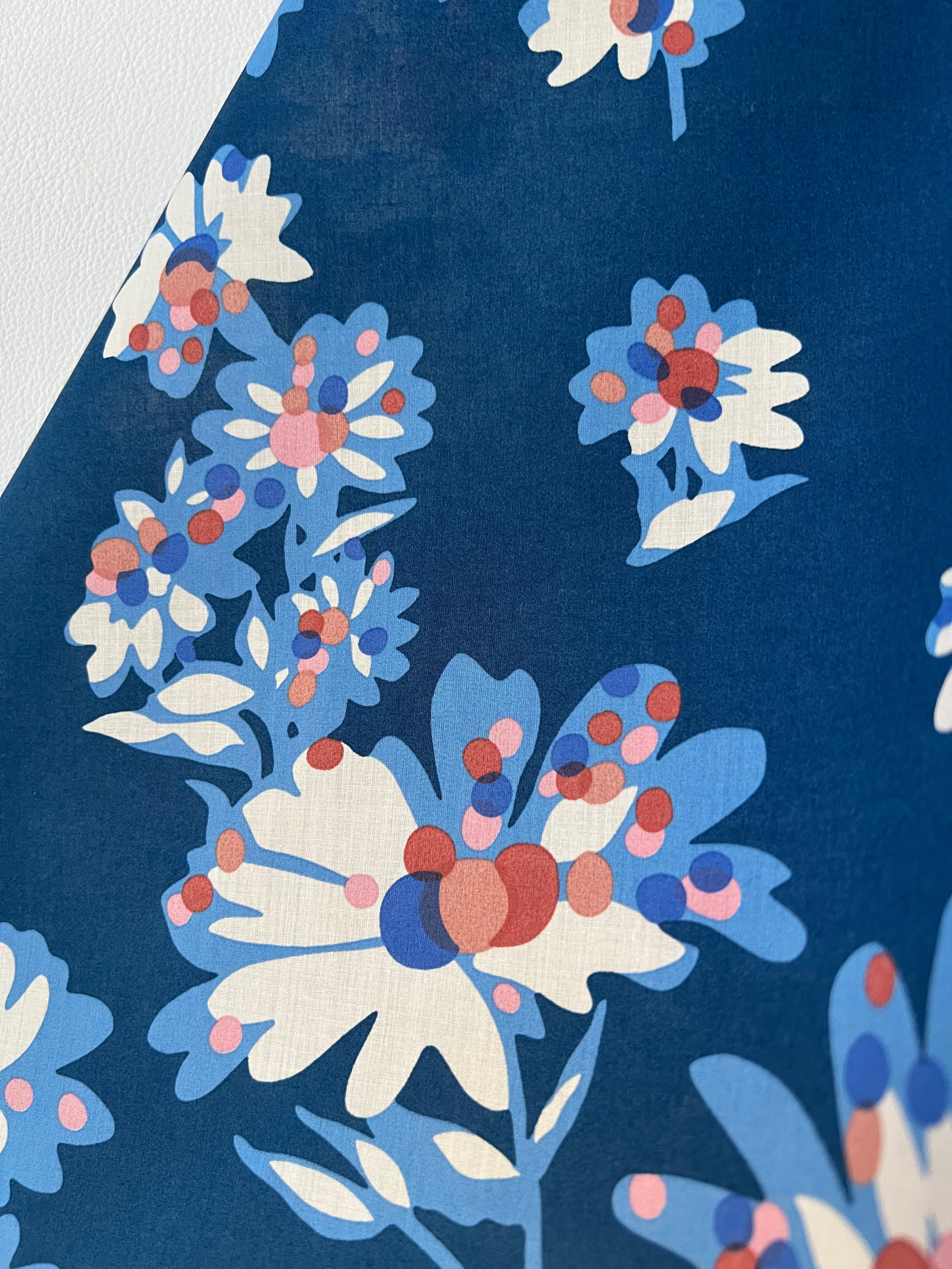 Optic Floral (B)- Blue- Liberty Tana Lawn