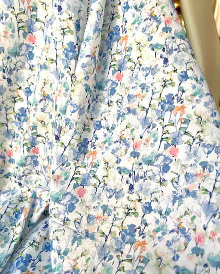 Inky Fields (C)- Blue- Liberty Tana Lawn