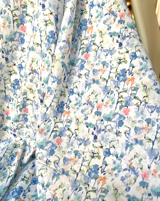 Inky Fields (C)- Blue- Liberty Tana Lawn