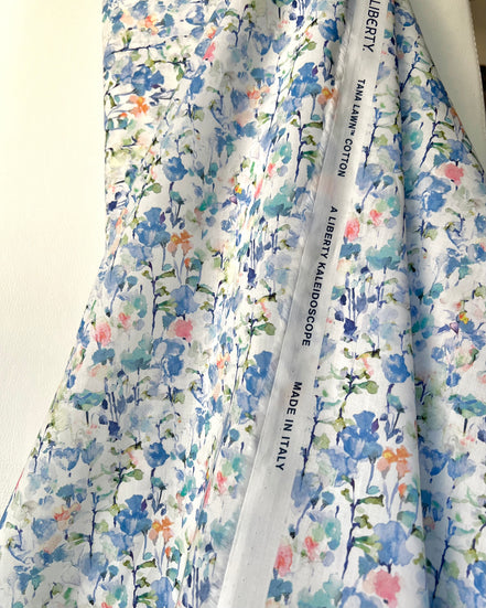 Inky Fields (C)- Blue- Liberty Tana Lawn