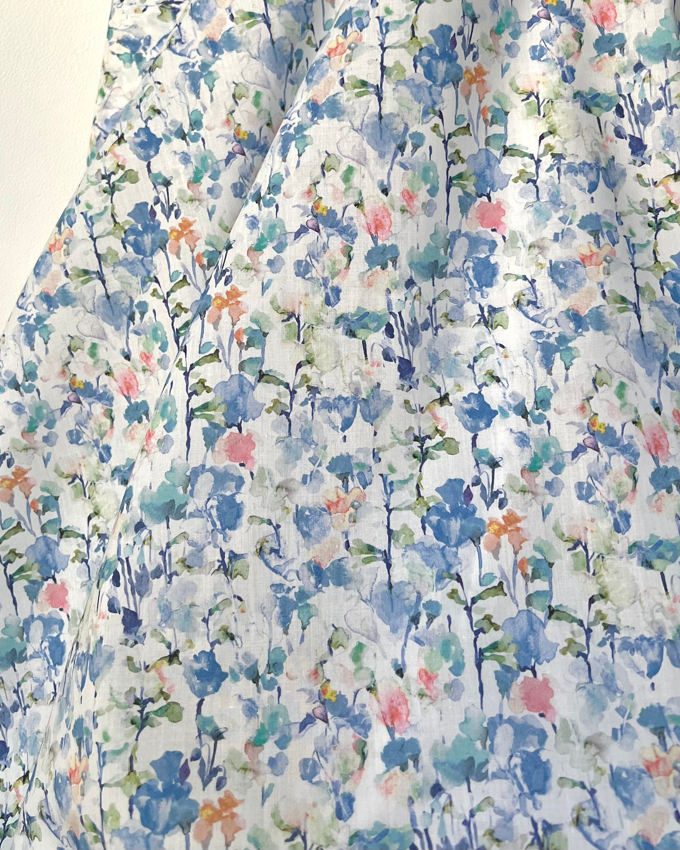 Inky Fields (C)- Blue- Liberty Tana Lawn