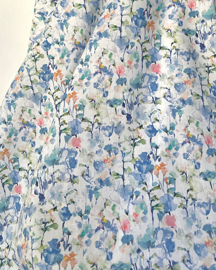 Inky Fields (C)- Blue- Liberty Tana Lawn