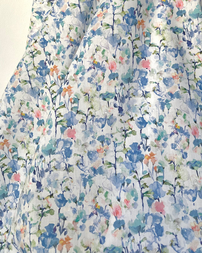 Inky Fields (C)- Blue- Liberty Tana Lawn