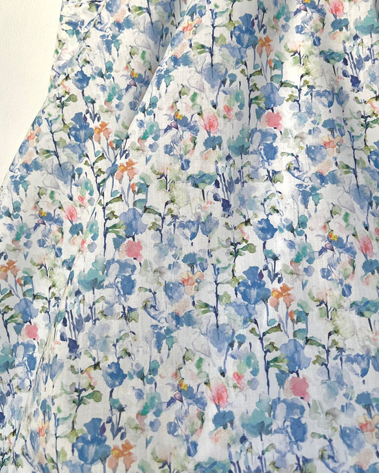 Inky Fields (C)- Blue- Liberty Tana Lawn