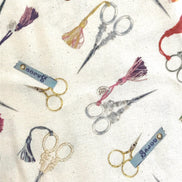 Half Yard- Sajou Embroidery Scissors Cotton Fabric- 59