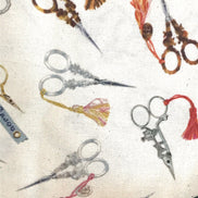 Half Yard- Sajou Embroidery Scissors Cotton Fabric- 59