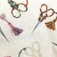 Half Yard- Sajou Embroidery Scissors Cotton Fabric- 59