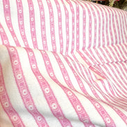 Half Yard- Sajou Pink and White Stripes- Cotton Fabric- 59