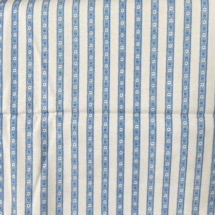 Half Yard- Sajou Blue and White Stripes- Cotton Fabric- 59" Wide