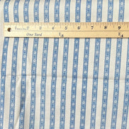 Half Yard- Sajou Blue and White Stripes- Cotton Fabric- 59