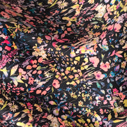 Liberty Felda- Black Belgravia Silk Satin- 54” Wide
