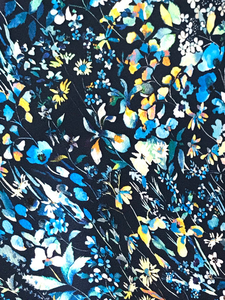Liberty Felda- Dark Blue Belgravia Silk Satin- 54” Wide