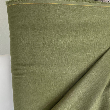 Green “Jungle" Brussels Washer Linen- Rayon Blend Fabric- 52" Wide