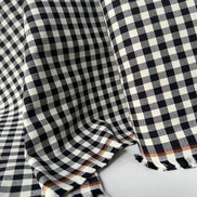 Sevenberry: Black, Off White Gingham Twill- Lightweight Cotton- 57” Wide- “Pepper”- SB-13110D13-188