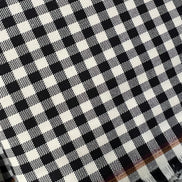 Sevenberry: Black, Off White Gingham Twill- Lightweight Cotton- 57” Wide- “Pepper”- SB-13110D13-188