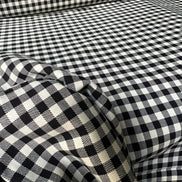 Sevenberry: Black, Off White Gingham Twill- Lightweight Cotton- 57” Wide- “Pepper”- SB-13110D13-188