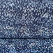 Navy Blue Print Cotton Fabric - “Linear Storm Kurai