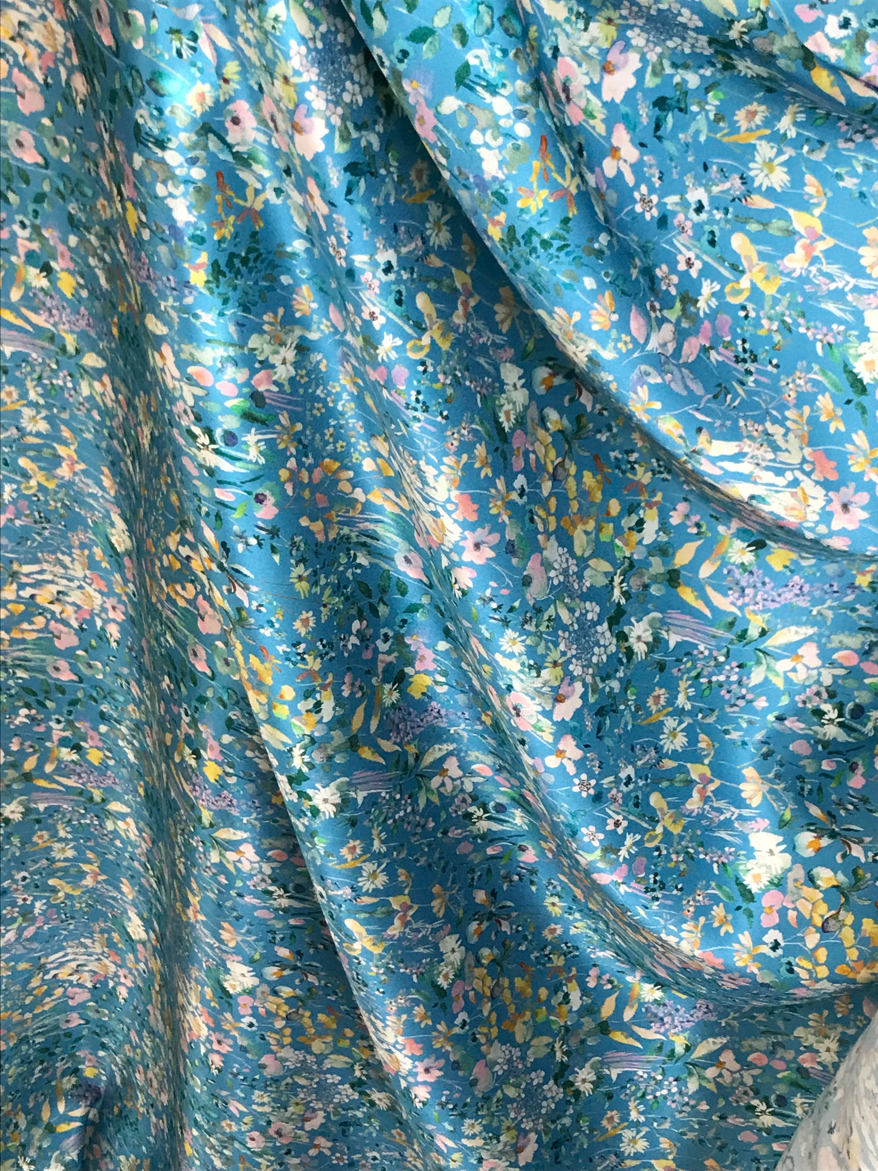 Liberty Felda- Light Blue Belgravia Silk Satin- 54” Wide