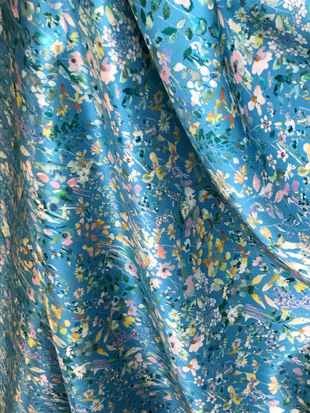 Liberty Felda- Light Blue Belgravia Silk Satin- 54” Wide