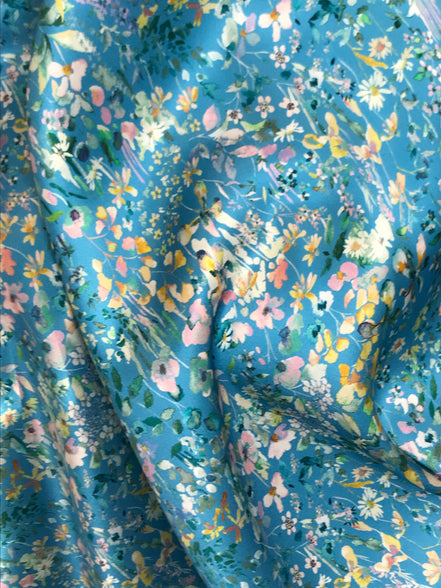 Liberty Felda- Light Blue Belgravia Silk Satin- 54” Wide
