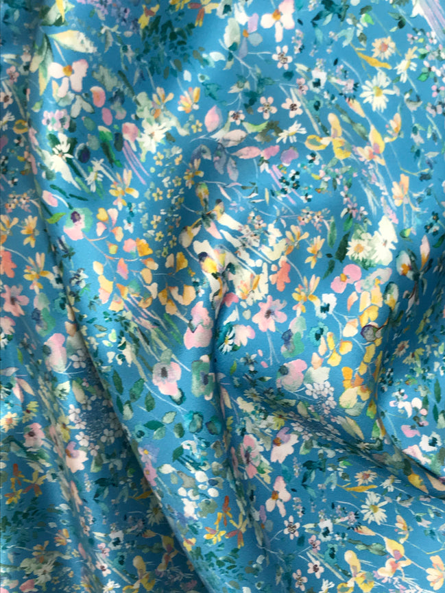Liberty Felda- Light Blue Belgravia Silk Satin- 54” Wide