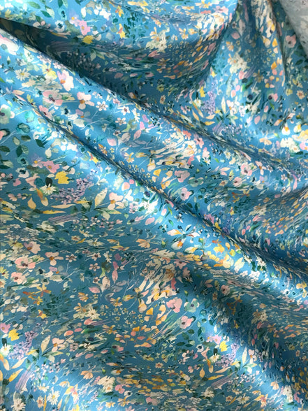 Liberty Felda- Light Blue Belgravia Silk Satin- 54” Wide