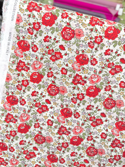 Liberty London- “Felicite" Tana Lawn Cotton- 54” - Red, Green