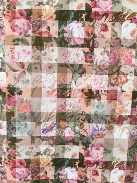 Liberty London- “Archive Gingham" Tana Lawn Cotton- 54” - Purple, Pink, Green
