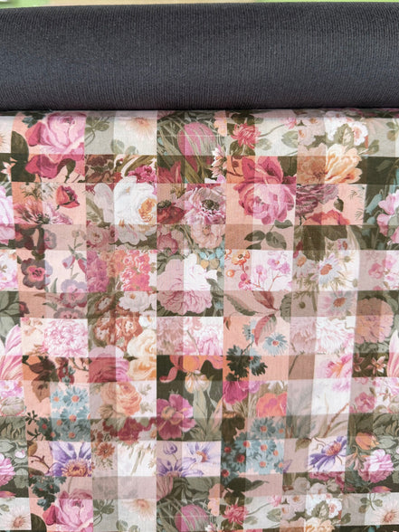 Liberty London- “Archive Gingham" Tana Lawn Cotton- 54” - Purple, Pink, Green