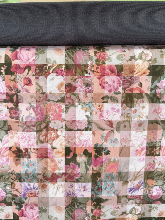 Liberty London- “Archive Gingham" Tana Lawn Cotton- 54” - Purple, Pink, Green