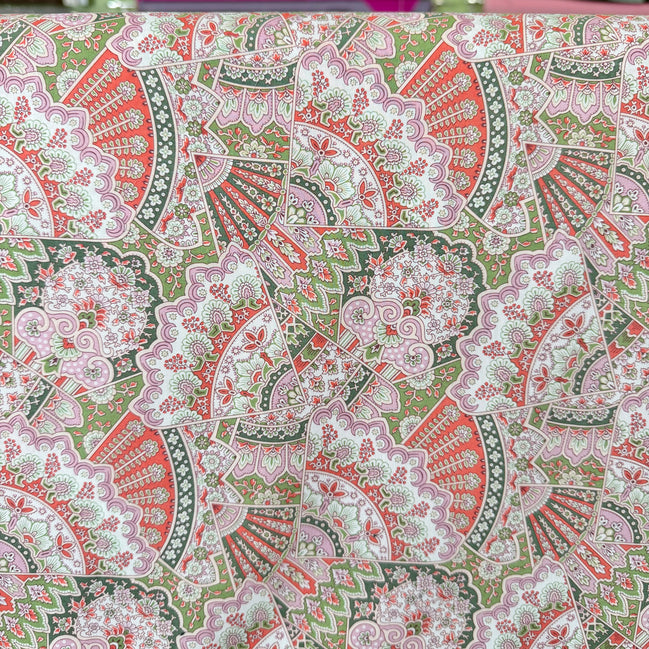 Liberty London- “Emporium" Tana Lawn Cotton- 54” Wide- Coral, Lilac, Green