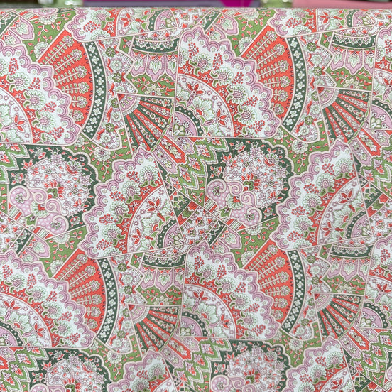Liberty London- “Emporium" Tana Lawn Cotton- 54” Wide- Coral, Lilac, Green