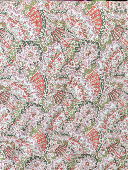 Liberty London- “Emporium" Tana Lawn Cotton- 54” Wide- Coral, Lilac, Green