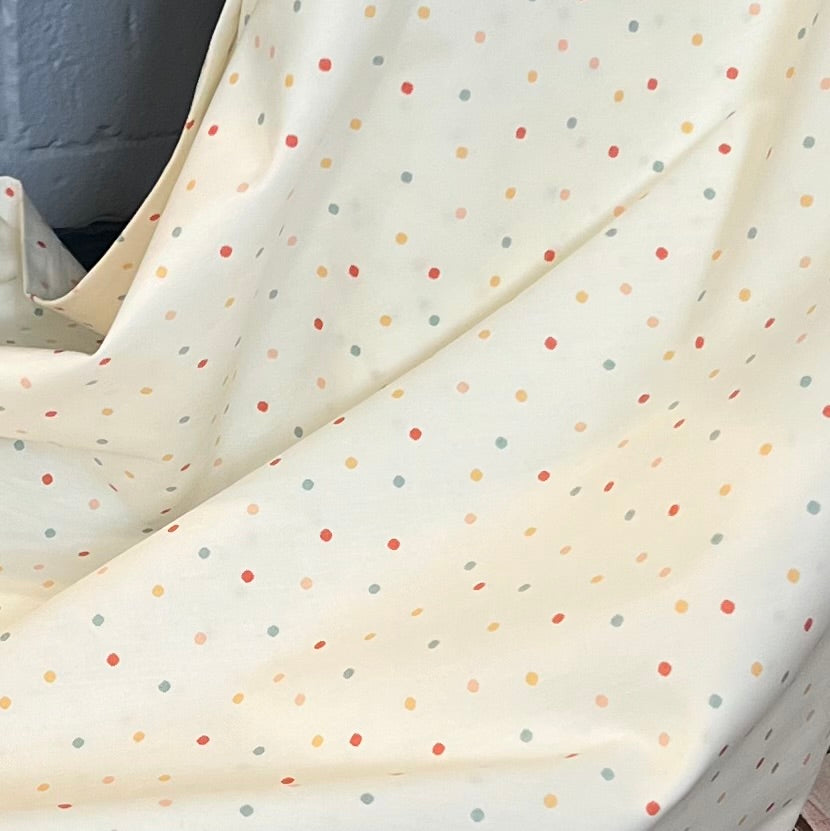 Colorful Dots On Off White/ Ivory 