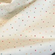 Colorful Dots On Off White/ Ivory 