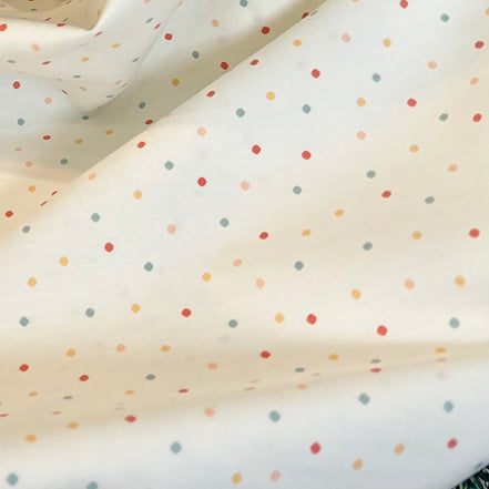 Colorful Dots On Off White/ Ivory "Evermore Bliss" COTTON Fabric- Art gallery