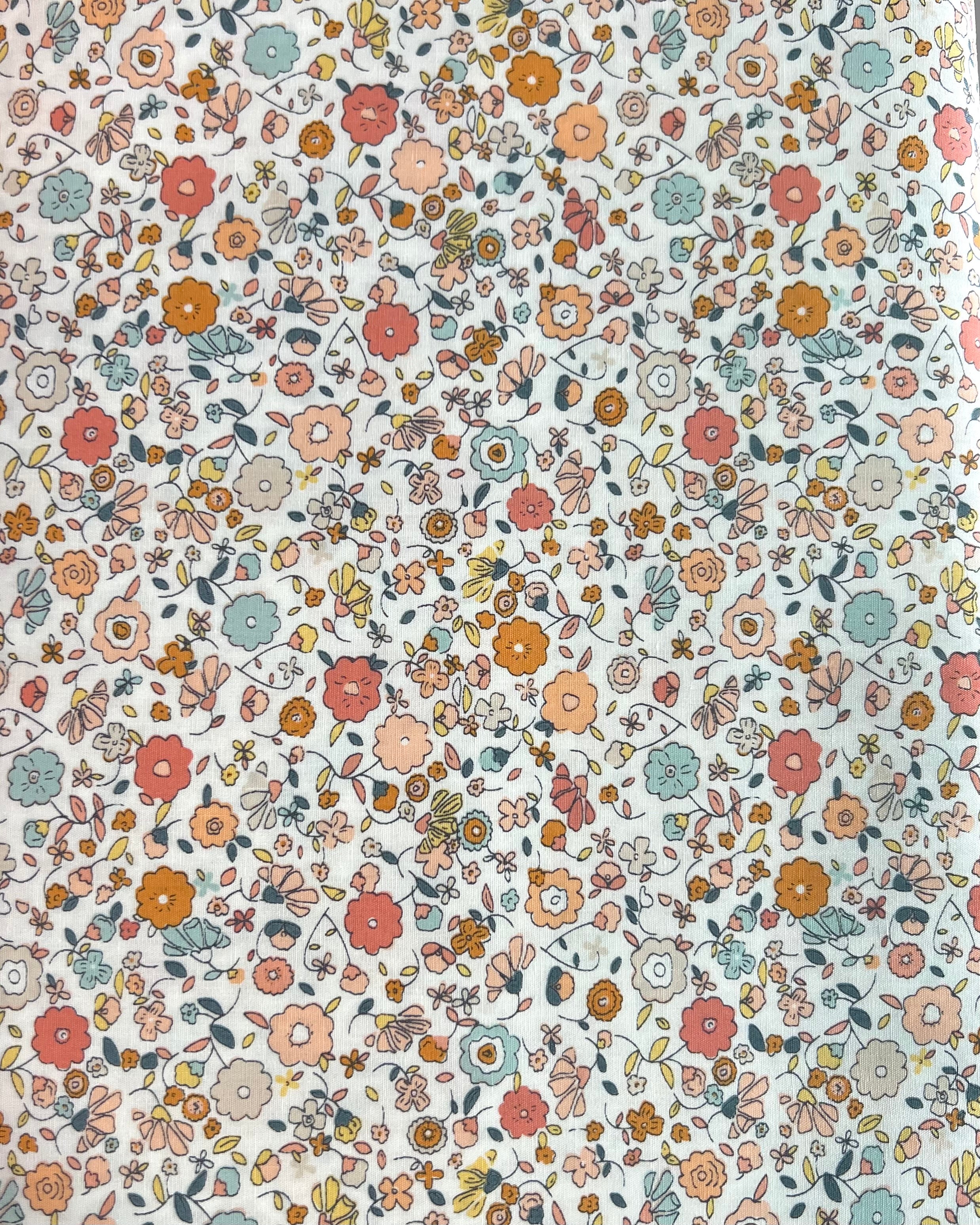 Colorful Floral Print Cotton Fabric - “Small & Sweet